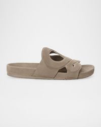 Loewe - X Paula & Apos;S Ibiza & Apos;S Ease Monogram Suede Sandals - Lyst