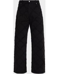 EZR - Apos;S Diamond-Quilted Straight-Leg Denim Pants - Lyst