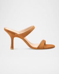 Stuart Weitzman - Nudist Suede Slide Sandals - Lyst