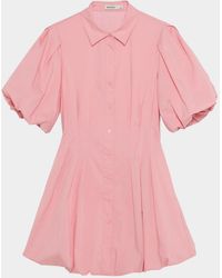 Jonathan Simkhai - Cleo Balloon Pintuck Mini Dress - Lyst