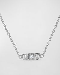 Miseno - 18k White Gold Faro Necklace With Diamonds - Lyst