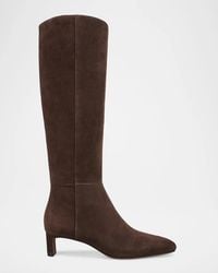Vince - 45Mm Lilith Suede Wide Calf Knee-High Boots - Lyst