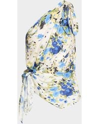 A.L.C. - Eliana One-Shoulder Satin Scarf Top - Lyst