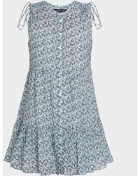 Veronica Beard - Yulianna Floral Tiered Button-Front Mini Dress - Lyst