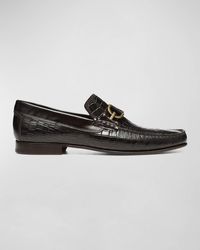Donald J Pliner - Dacio Croc-Effect Leather Loafers - Lyst
