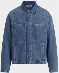Hudson Jeans - Apos;S Stripe Denim Work Jacket - Lyst