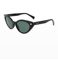 Lanvin - Dramatic Plastic Cat-eye Sunglasses - Lyst