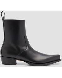 Bottega Veneta - Ripley Pointed Toe Leather Ankle Boots - Lyst