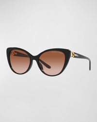 Lauren by Ralph Lauren - Crystal-Embellished Golden Acetate Cat-Eye Sunglasses - Lyst