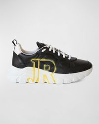 John Richmond - Jr-Logo Chunky Sole Leather Sneakers - Lyst