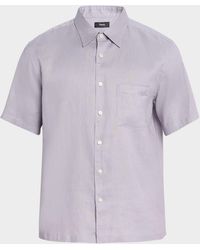 Theory - Apos;S Irving Linen Button-Down Shirt - Lyst