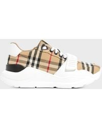 Burberry - Regis Check Trainer Sneakers - Lyst