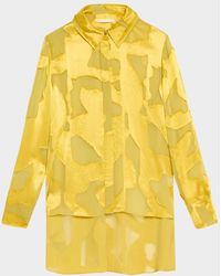 Jason Wu - Abstract Fil Coupe Button Down Shirt - Lyst