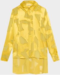 Jason Wu - Abstract Fil Coupe Button Down Shirt - Lyst
