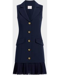 Cinq À Sept - Regan Sleeveless Pleated-Skirt Blazer Mini Dress - Lyst