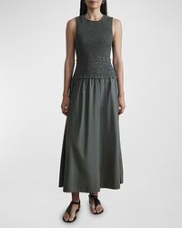 Apiece Apart - Siempre Smocked Organic Cotton Maxi Dress - Lyst