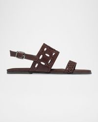 Bernardo - Orla Cutout Leather Slingback Sandals - Lyst