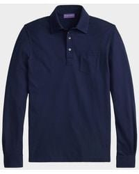 Ralph Lauren - Cotton And Cashmere Long-Sleeve Polo Shirt - Lyst