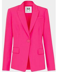 MILLY - Avery Single-Button Cady Blazer - Lyst