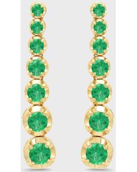Jennifer Meyer - 18k Gold 7-emerald Tennis Stud Earrings - Lyst