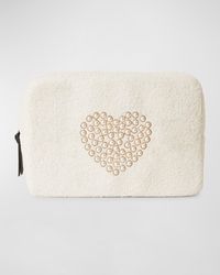 BTB Los Angeles - Pearly Heart Faux-Fur Cosmetic Bag - Lyst