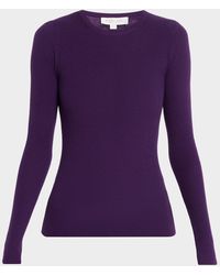 Michael Kors - Hutton Ribbed Crewneck Cashmere Pullover - Lyst