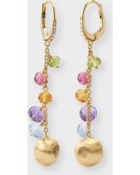 Marco Bicego - 18K Africa Long Earrings With Mixed Gems - Lyst