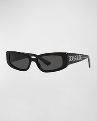 Dolce & Gabbana - Interlocking Dg Acetate Cat-Eye Sunglasses - Lyst
