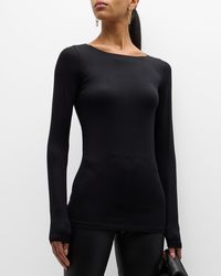 Majestic Filatures - Soft Touch Marrow-Edge Long-Sleeve Top - Lyst