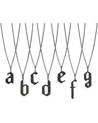 Bridget King Jewelry - Black Diamond Alphabet Necklace - Lyst