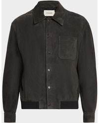 FRAME - Apos;S Suede Bomber Jacket - Lyst