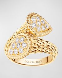 Boucheron - Serpent Boheme 18k Yellow Gold Diamond Ring, Eu 52 / Us 6 - Lyst