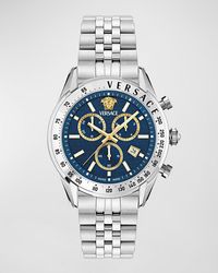 Versace - Chrono Master Stainless Steel Bracelet Watch, 44Mm - Lyst