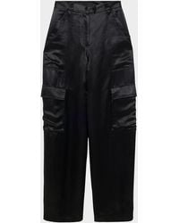 Jonathan Simkhai - Beatriz Faux Leather Wide-Leg Cargo Pants - Lyst