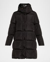 Moncler - Litte Long Down Puffer Coat With Detachable Hood - Lyst