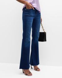 FRAME - Le Easy Raw-hem Flare Jeans - Lyst