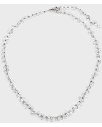 64 Facets - 18k White Gold Diamond Cluster Necklace - Lyst