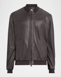 Canali - Apos;S Nuvola Napa Leather Bomber Jacket - Lyst