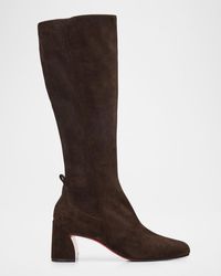 Christian Louboutin - 55Mm Jane Botta Suede Knee-High Boots - Lyst