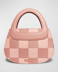 Lele Sadoughi - Carla Checkered Leather Top-Handle Bag - Lyst