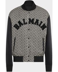 Balmain - Apos;S Varsity Monogram Bomber Jacket With Patches - Lyst