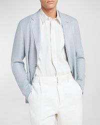 Zegna - Crossover Linen And Wool-Blend Shirt Jacket - Lyst