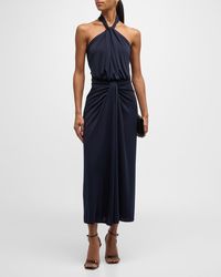 Cinq À Sept - Kaily Twisted Jersey Halter Maxi Dress - Lyst