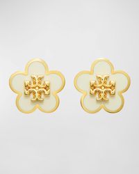 Tory Burch - Kira Enamel Flower Stud Earrings - Lyst