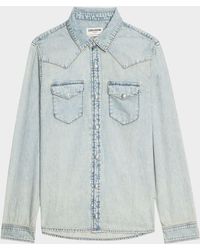 Zadig & Voltaire - Saby Studded Denim Shirt - Lyst