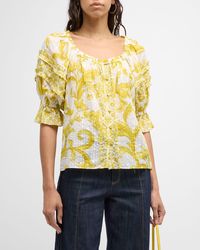 Ramy Brook - Lula Off-Shoulder Button-Front Blouse - Lyst