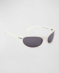 Off-White c/o Virgil Abloh - Napoli Acetate Wrap Sunglasses - Lyst