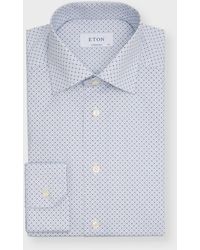 Eton - Contemporary Fit Geometric Twill Dress Shirt - Lyst