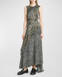 Loewe - Printed Maxi Dress With Back Cutout - Lyst