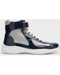 Prada - America'S Cup Patent Leather High-Top Sneakers - Lyst